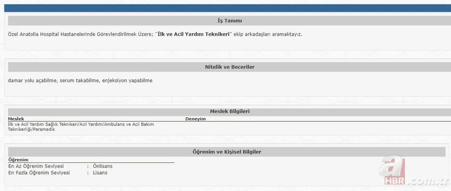 İŞKUR hastaneleri açıkladı! 14 farklı ilde lise mezunu personel alımı başvuruları başladı! İşte alım yapacak kurumların listesi… 8