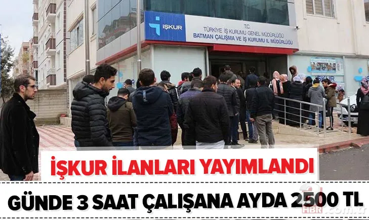 İŞKUR ilanına yoğun ilgi! Günde 3 saat çalışana aylık 2500 TL! İŞKUR iş başvurusu nasıl yapılır? 1