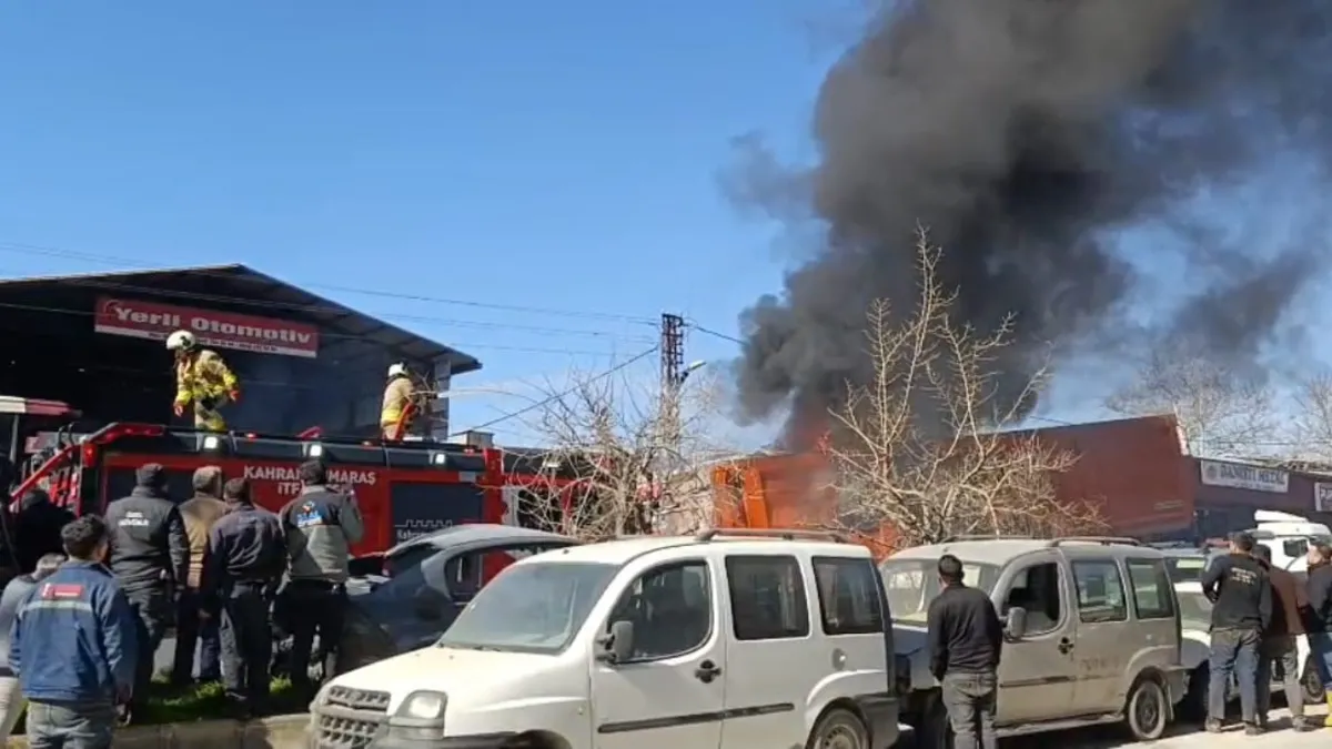 Kahramanmaraş’ta sanayi sitesinde yangın paniği!