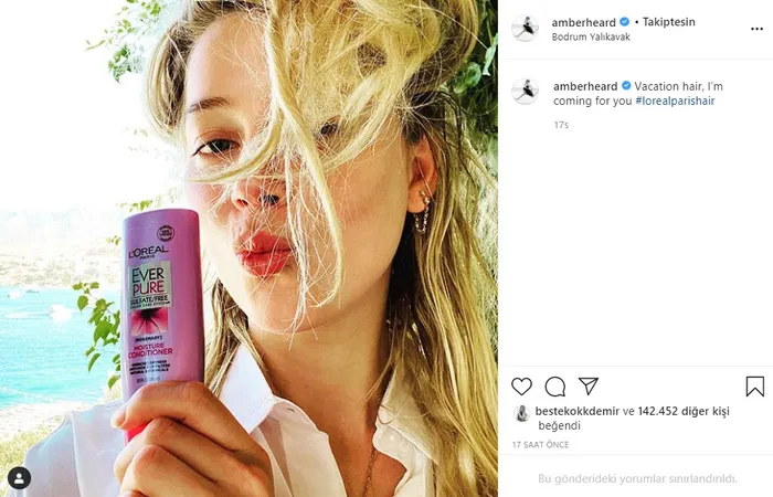 Johnny Depp’ten olaylı şekilde boşanan Amber Heard Bodrum’da!