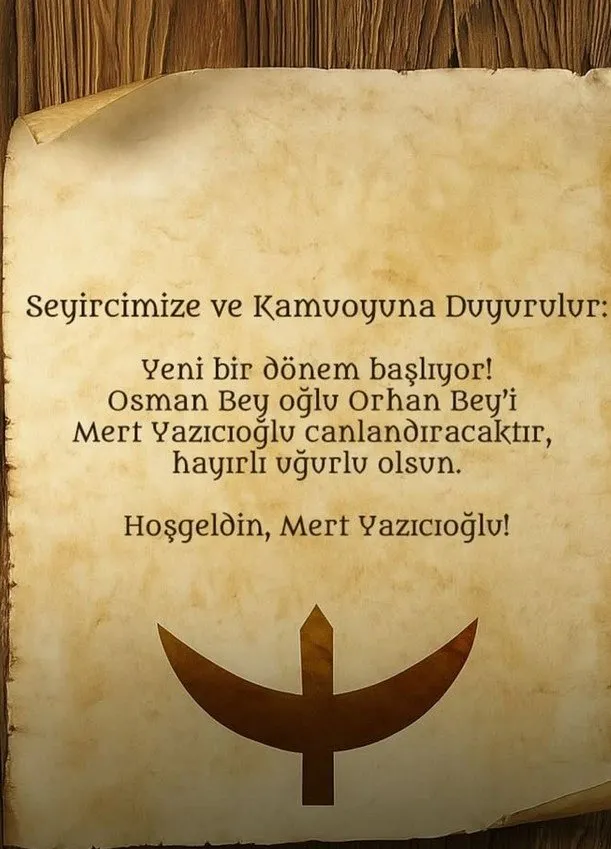 Mert Yazıcıoğlu başrol oldu! Kuruluş Osman’da yeni dönem