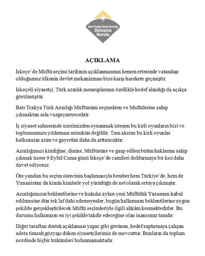 Türkiye’den Yunanistan’a Batı Trakya Türk Azınlığı çağrısı: Baskıları sonlandırın