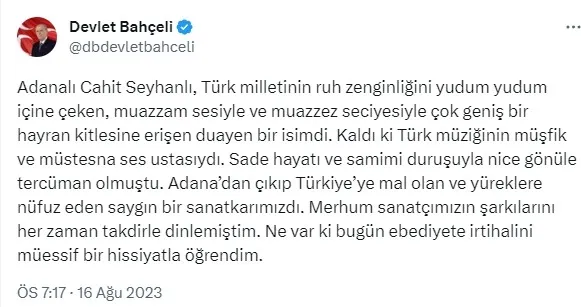 sanatci-cahit-seyhanli-vefat-etti-mhp-genel-baskani-devlet-bahceliden-taziye-mesaji-1692202934545.jpg Sanatçı Cahit Seyhanlı vefat etti | MHP Genel Başkanı Devlet Bahçeli’den taziye mesajı - 3