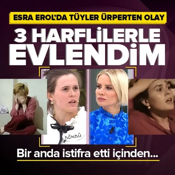 Türkiye Esra Erol’daki bu olayı konuşuyor! 3 harflilerle evlendim diyen Döndü stüdyoda