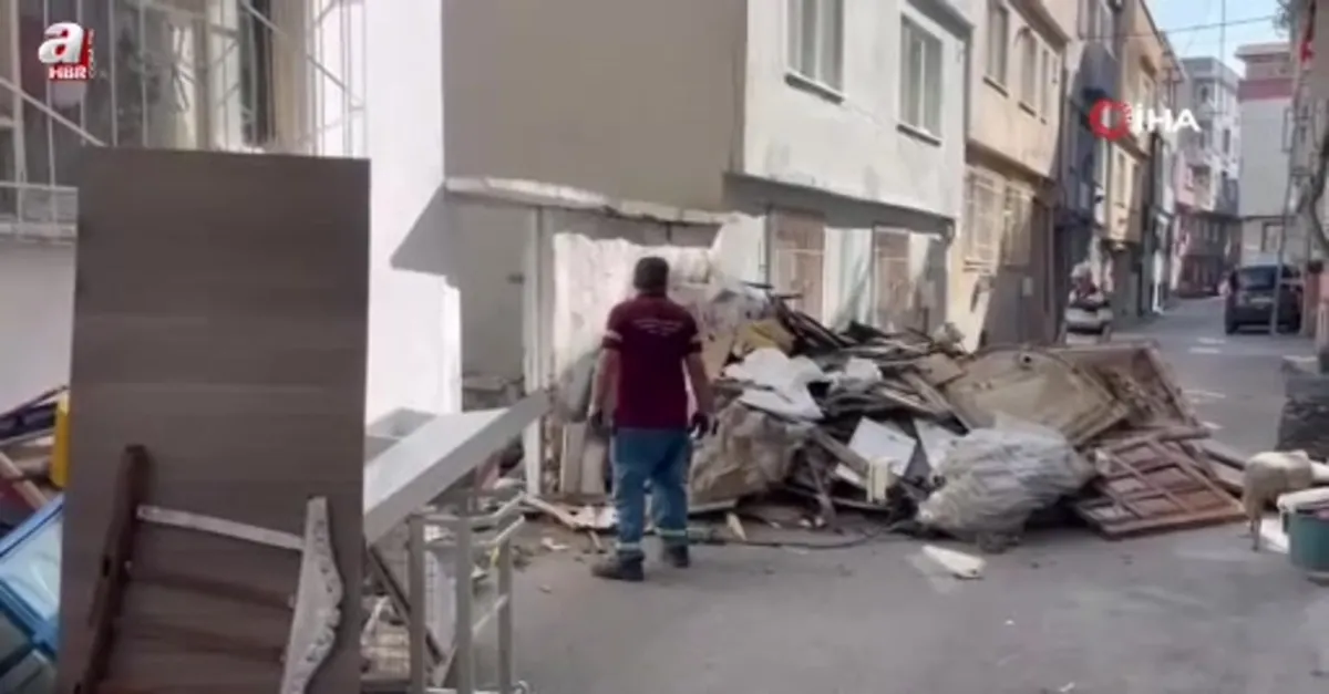 Çöp evde adım atacak yer bulunamadı