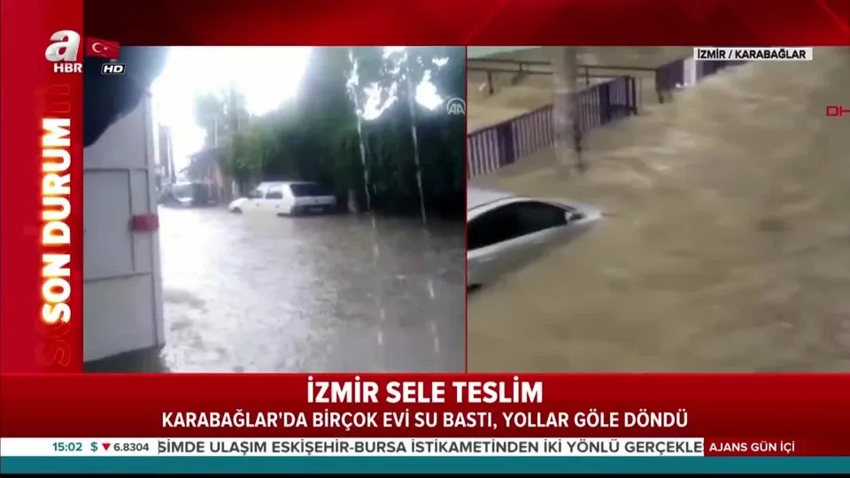 Son Dakika Izmir Sele Teslim Vatandas Tepki Gosterdi Video Ahaber Video Izle