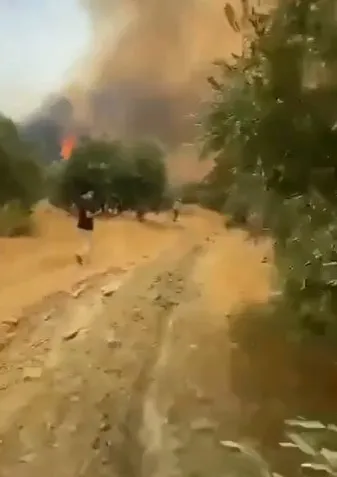 1627976472780.jpg Dehşete düşüren görüntüler! Saniyeler içinde alevler etrafı sardı - 2