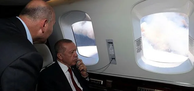 Başkan Recep Tayyip Erdoğan Marmaris’te! Yangın bölgesinde incelemede bulundu
