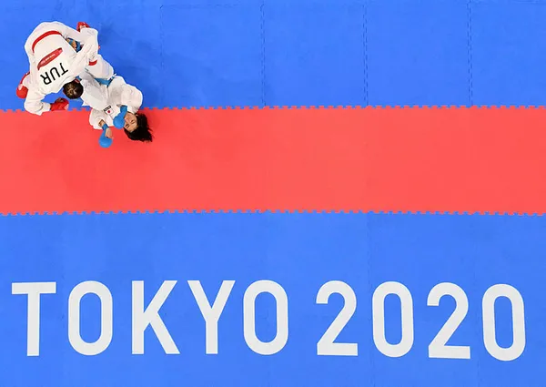 Son dakika: Merve Çoban karatede kadınlar kumite 61 kiloda yarı finale çıktı