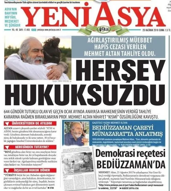 Kripto FETÖ’cü Yeni Asya skandallarına bir yenisini daha ekledi