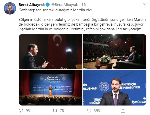Hazine ve Maliye Bakanı Berat Albayrak’tan Mardin İş Dünyası ile Buluşma programında önemli açıklamalar
