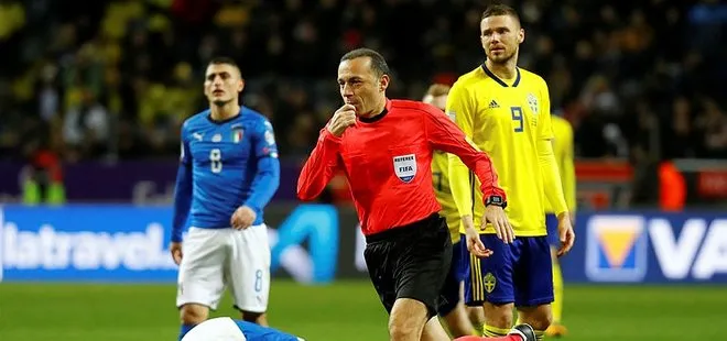 Cüneyt Çakır İsveç-İtalya maçını yönetti