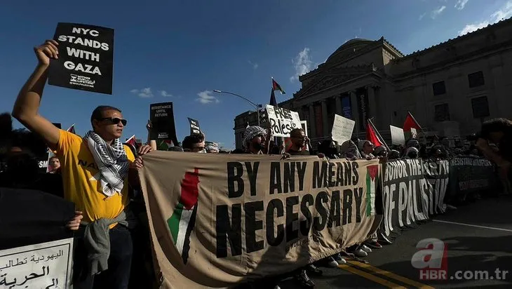 ABD’liler İsrail’in katliamı nedeniyle sokaklara indi! Joe Biden ve Binyamin Netanyahu’ya büyük protesto...