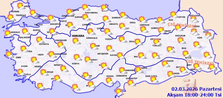 Meteoroloji paylaştı: 30 ile kar geliyor! Sıcaklık Batı’da artıyor, Doğu’da çığ riski 9