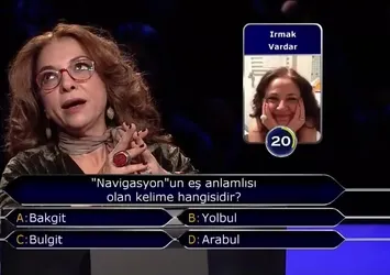 Milyoner'e damga vuran "Navigasyon" sorusu!