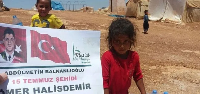 Şehit Ömer Halisdemir hayrına Suriyelilere su yardımı