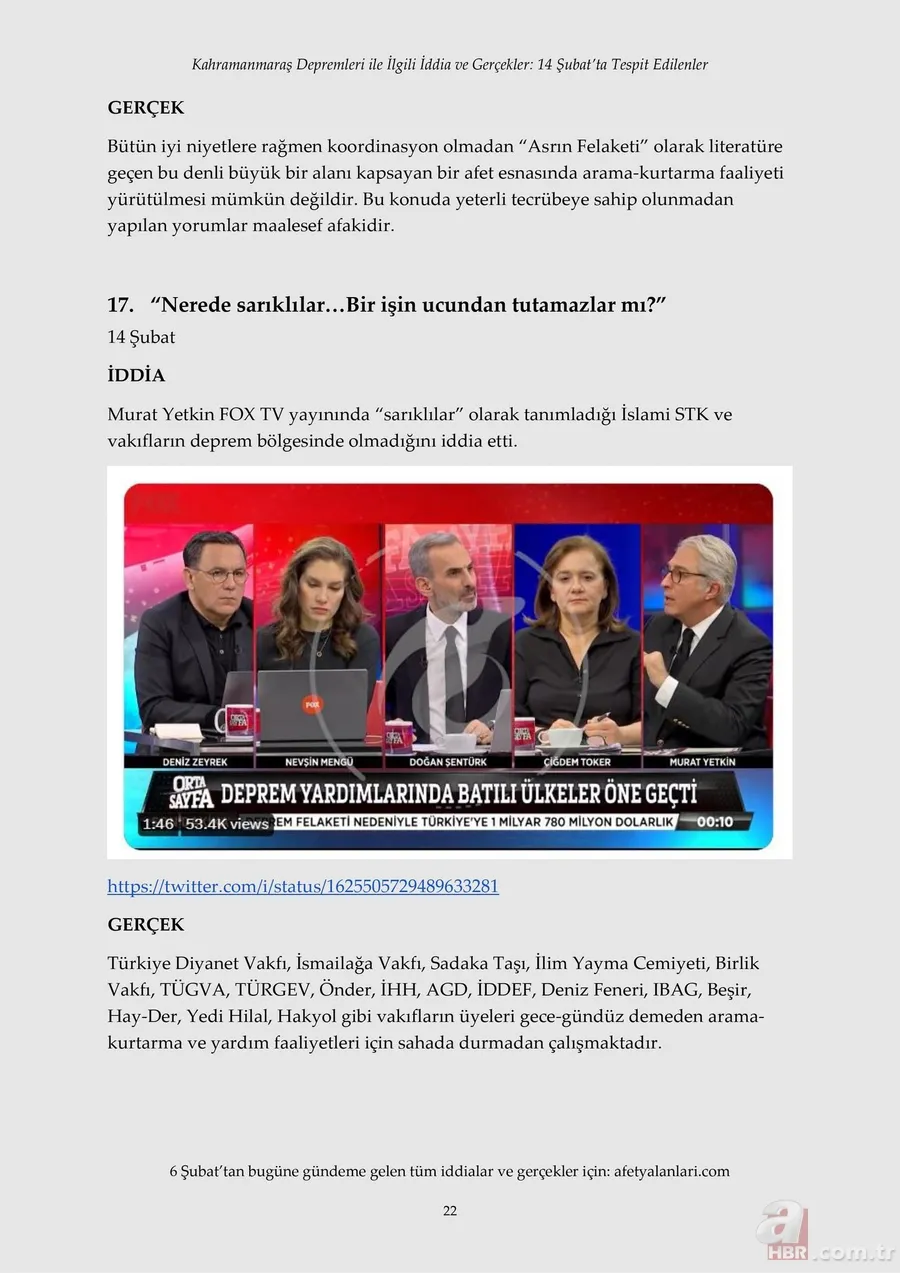 Kahramanmaraş depremi sonrası korkunç yalanlar! Muhalefet ve sosyal medyanın provokasyonu çürütüldü 25