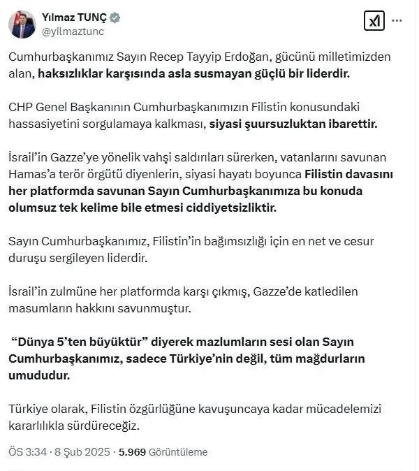1739020492857.jpeg Adalet Bakanı Yılmaz Tunç'un CHP lideri Özgür Özel'e tepkisi (X)
