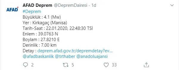Son dakika: Manisa'da korkutan deprem (Kandilli AFAD son depremler) İstanbul deprem şiddeti kaç? - 3