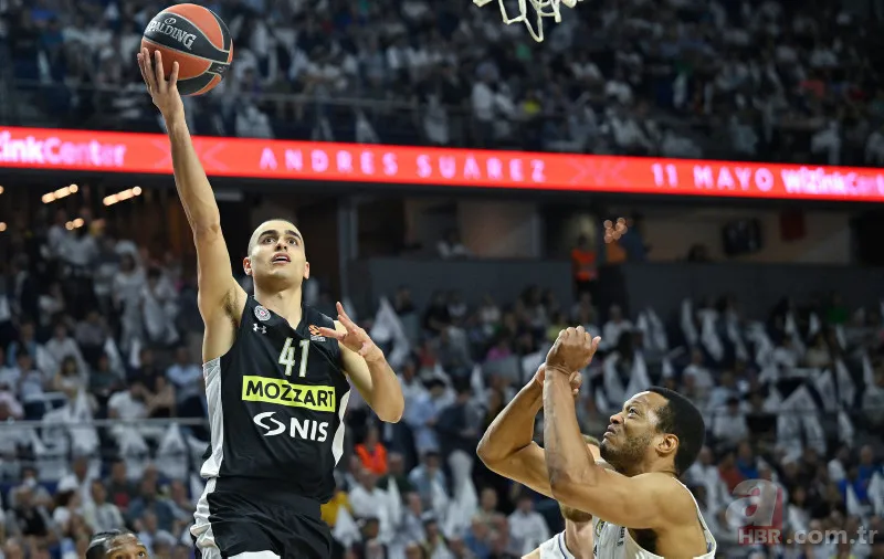 Basketbol maçı boks ringine döndü! Real Madrid-Partizan karşılaşmasında ortalık karıştı 5