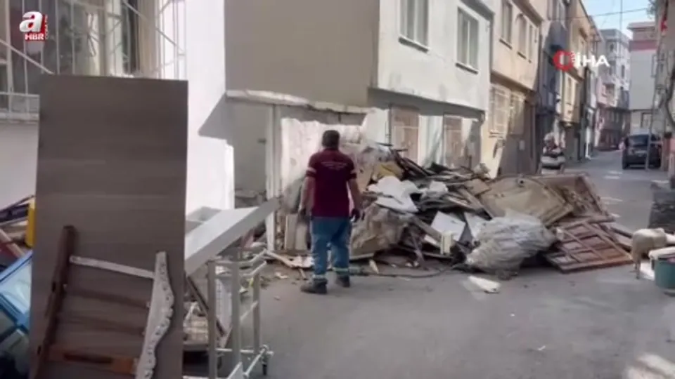 Çöp evde adım atacak yer bulunamadı