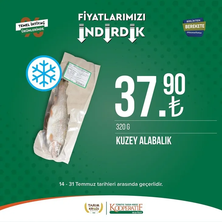 Tarım Kredi Market indirimlerinde son 6 gün! Katalogda yok yok! Çamaşır deterjanı 99.90, Ayçiçek yağı 36.90, Süzme peynir 64.90, zeytin 57.90 TL...