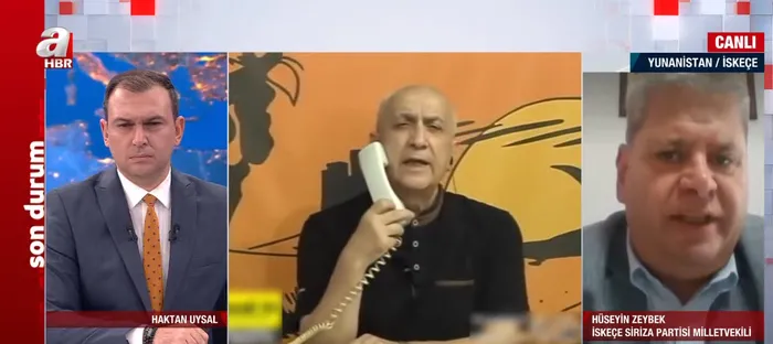 Canlı yayında Türk milletvekiline ölüm tehdidi! Yunanistan’da ölümle tehdit edilen Hüseyin Zeybek A Haber’de