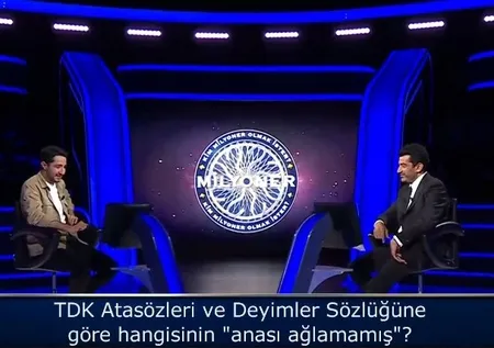 100 bin TL’lik Atasözü sorusu Kim Milyoner Olmak İster’de yarışmacıyı ters köşe yaptı! Doğru yanıtı görenler şaştı kaldı