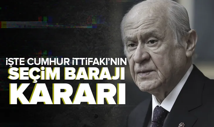 Son dakika: MHP lideri Bahçeli’den seçim barajı açıklaması