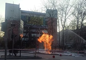 Sincan’da doğalgaz borusu patladı