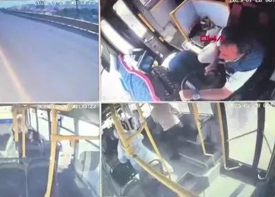 Gaziantep’te olası faciayı yolcu önledi!