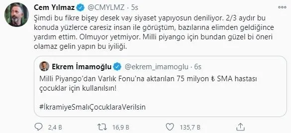Cem Yılmaz SMA hastalarıyla ilgi kirli propagandanın maşası oldu! Yalanları bitmedi - 2