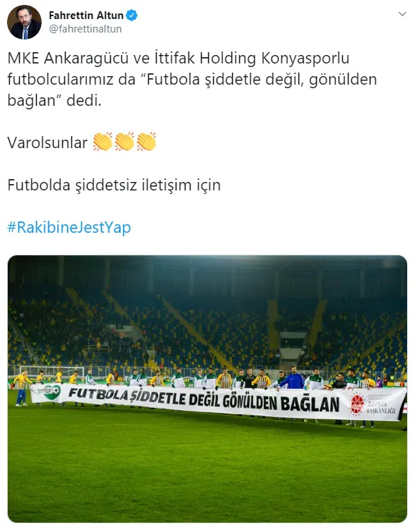 İletişim Başkanlığı'nın projesine Ankaragücü ve Konyaspor'dan destek - 1