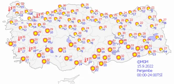 1662994890478.png Sağanak yağış sonrası sıcaklıklar 40 dereceyi aşacak! Meteoroloji gün gün açıkladı! İstanbul ve Ankara kavrulacak... - 9