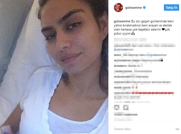 Amine Gülşe hastane odasından paylaştı - 1