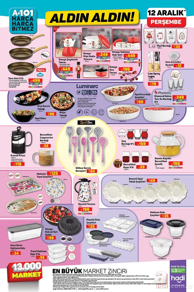 12 ARALIK A101 AKTÜEL KATALOG | Bu hafta A101 kataloğunda neler var? Blender, tava seti, çaydanlık, kurutmalık 6