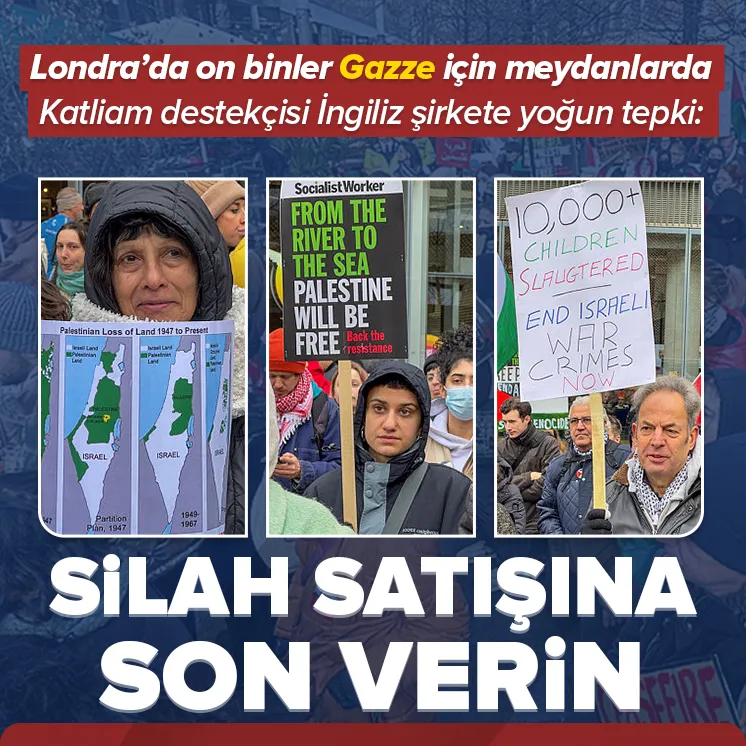 Londrada on binler Gazze için ayaklandı!
