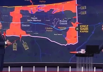 Gazze'de sahadaki son durum en etkili harita üzerinden A Haber'de aktarıldı