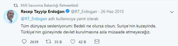 Milli Savunma Bakanlığı, Trump'a Erdoğan'ın mesajı ile cevap verdi - 1