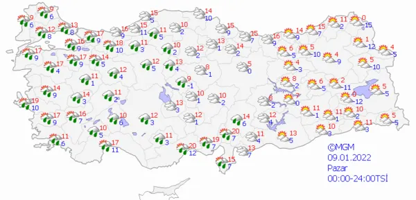 1641306895146.png Kuvvetli sağanak yağış geliyor! Çok sayıda il için gün verildi! İstanbul Ankara İzmir'de bu hafta hava durumu nasıl olacak? - 11