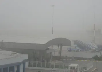 Ordu'da hava ulaşımına sis engeli