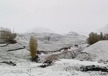 Ağrı'nın yüksek kesimlerinde kar yağışı!