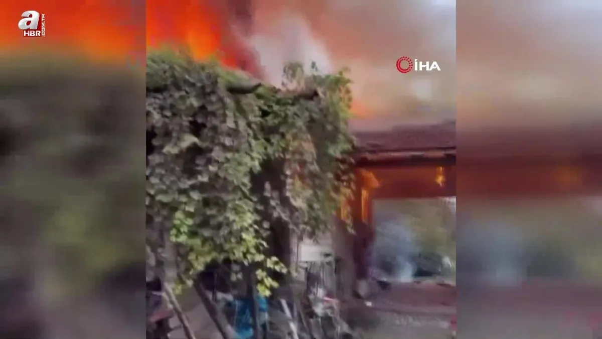 Amasya’da tek katlı ev kül oldu