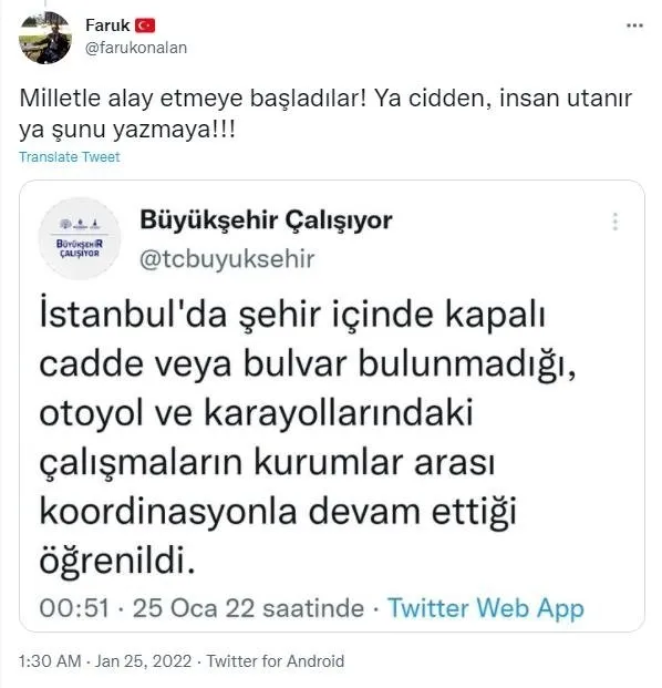 İstanbul karda esir olurken CHP’den akıllara ziyan paylaşım! İBB’nin yetersizliğini görüp İmamoğlu’na teşekkür etti