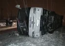 Otobüs devrildi: 13 yaralı