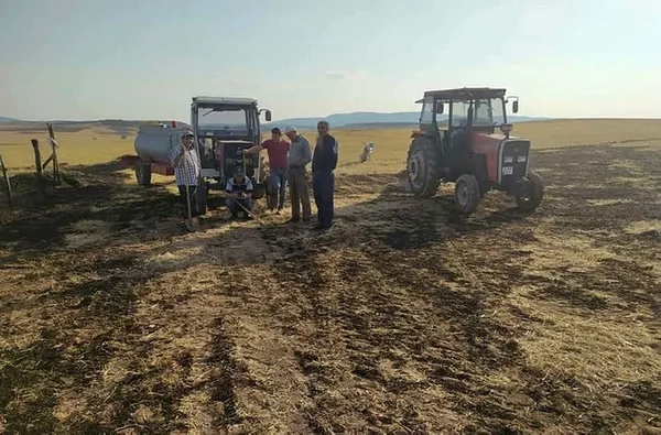 Kütahya'da yüksek gerilim hattına çarpan kuş yangın çıkarttı - 3