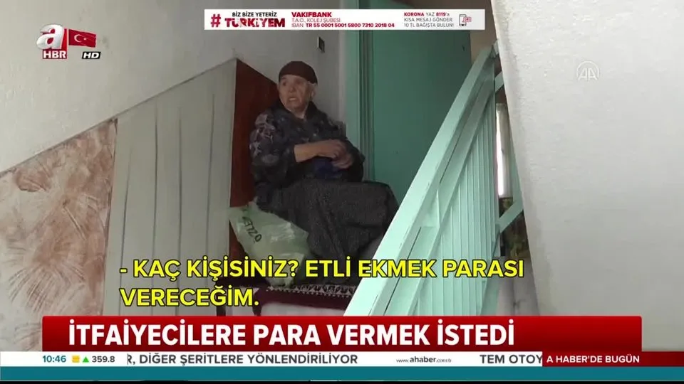 Ayşe teyze gönülleri fethetti! Kendisini kurtaranlara etli ekmek parası vermek istedi |Video