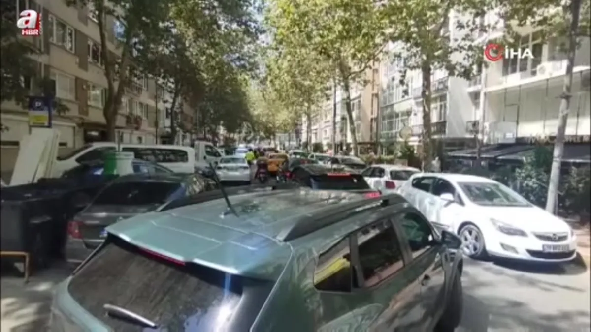 Şişli'de park halindeki araçların üzerine ağaç devrildi