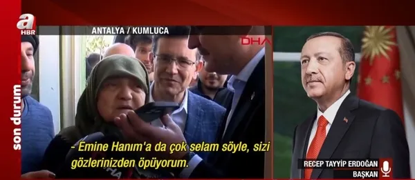 Son dakika: Başkan Erdoğan selzede Zülfiye teyze ile görüştü: Türkmenistan ziyareti sonrası bölgeye geleceğim