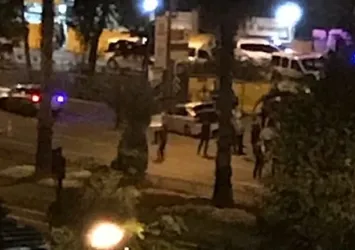 Vatan emniyetin önündeki şüpheli araca müdahale